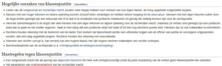Mogelijke oorzaken klassenjustitie