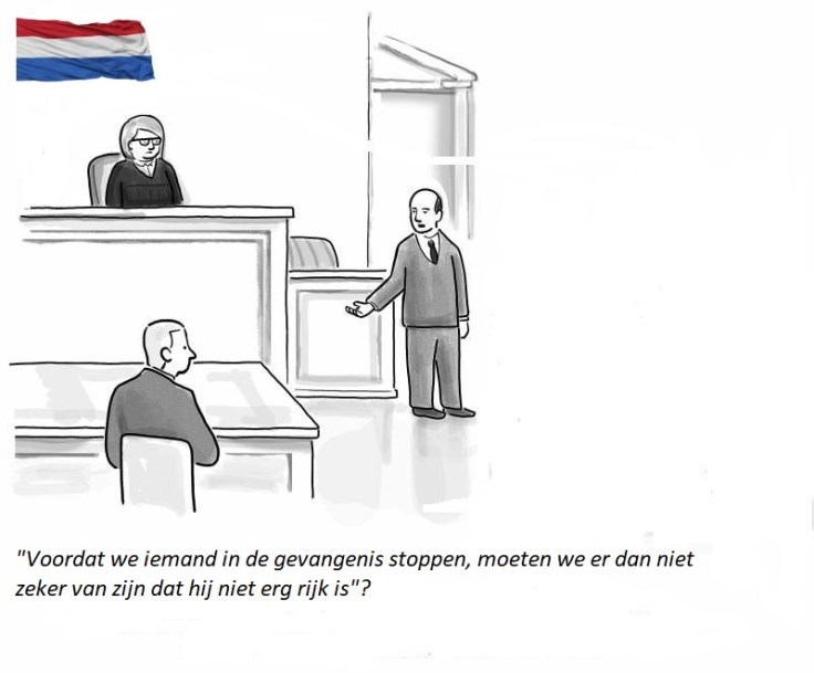 "Before we send a man to prison, shouldn't we at least be positive that he's not rich?"